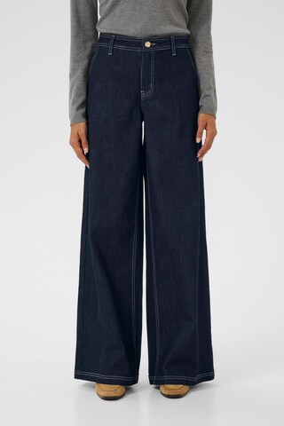 CULTURE Wide leg Jeans in Blauw: voorkant