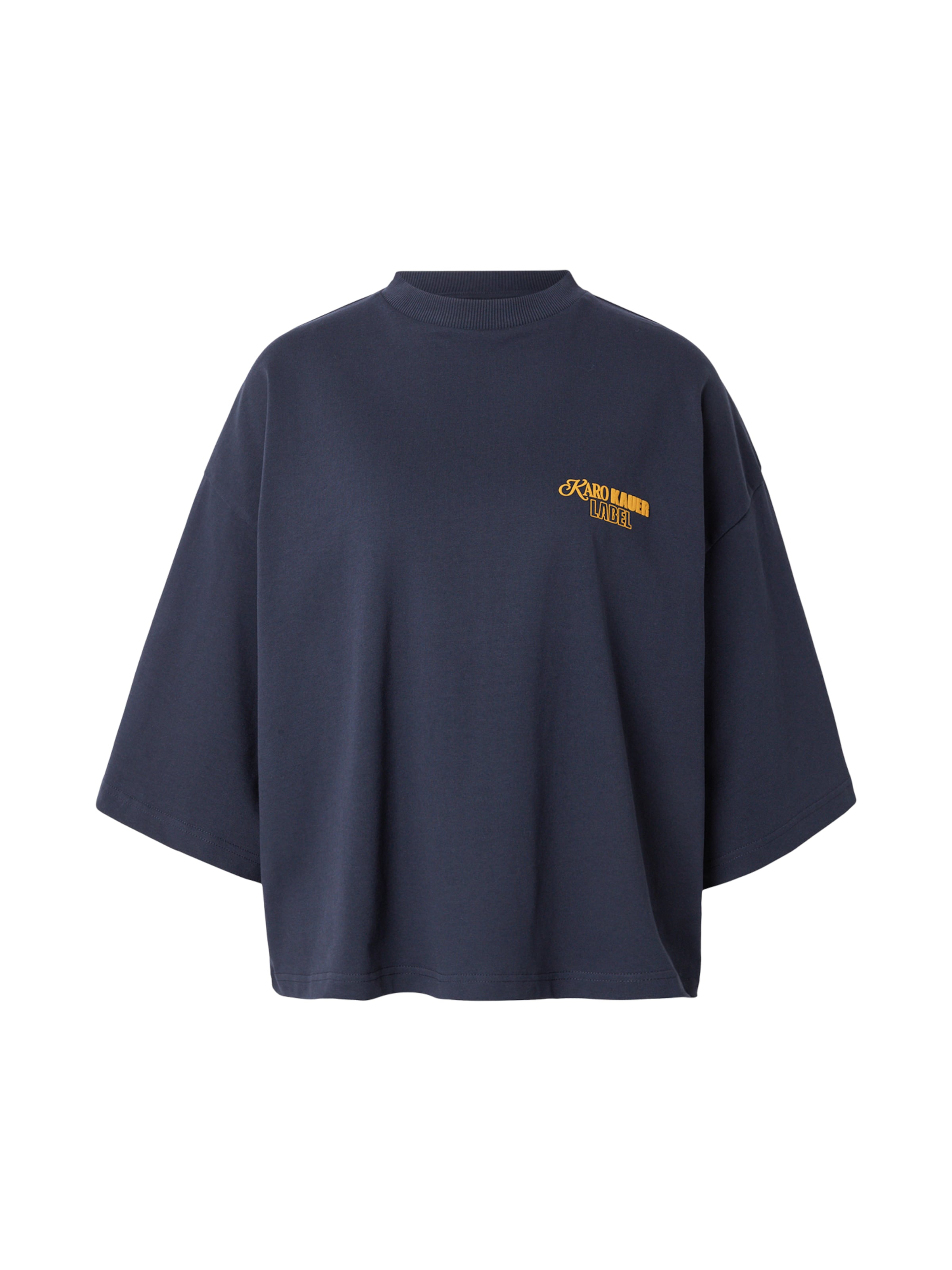 T-shirt 'No Hustle' Karo Kauer en bleu : devant