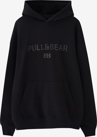 Pull&Bear Sweatshirt in Zwart: voorkant