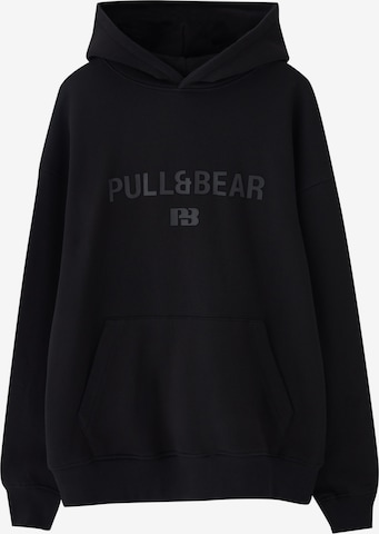Pull&Bear Суичър в черно: отпред