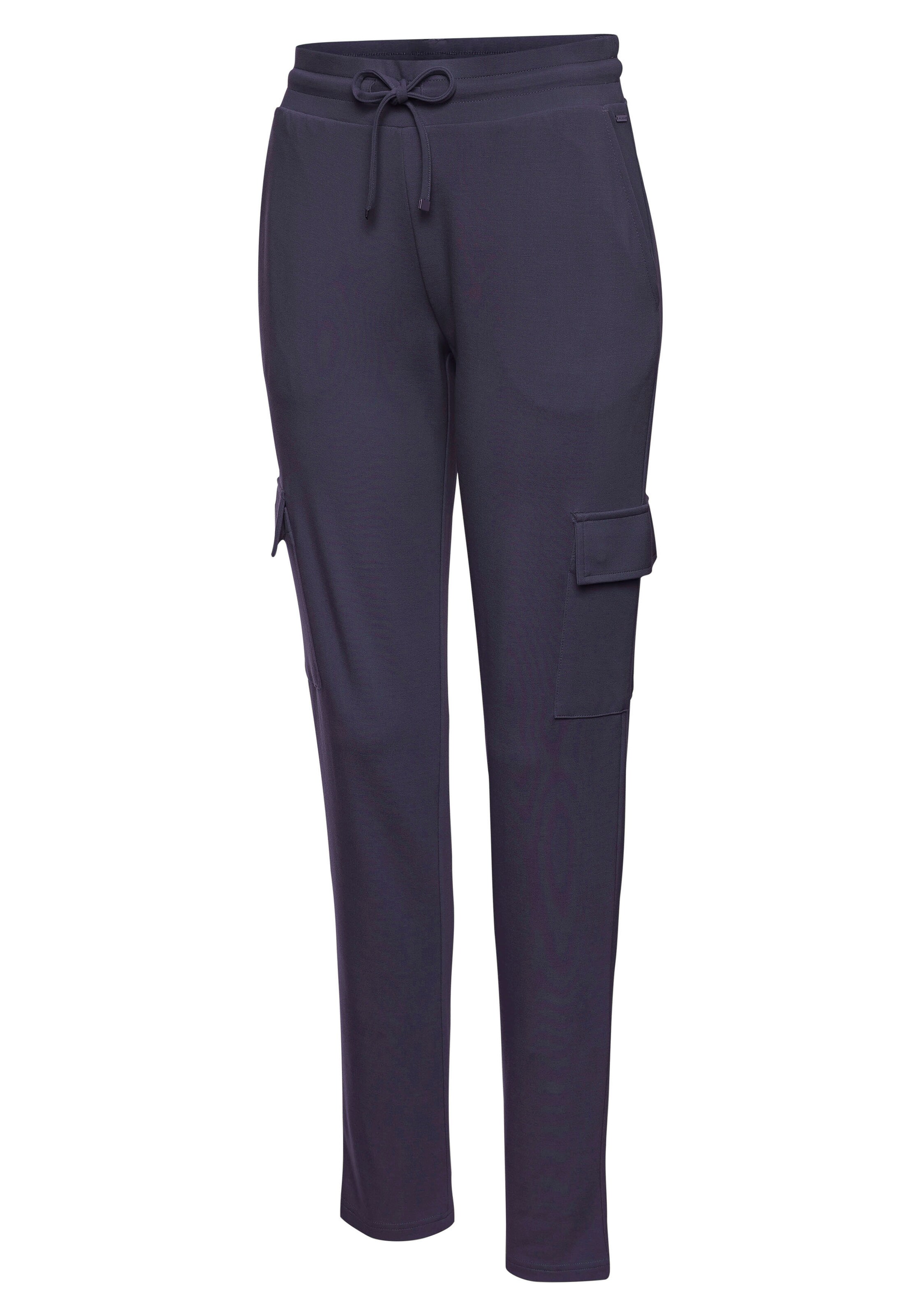 LASCANA Regular Cargo Pants in Black