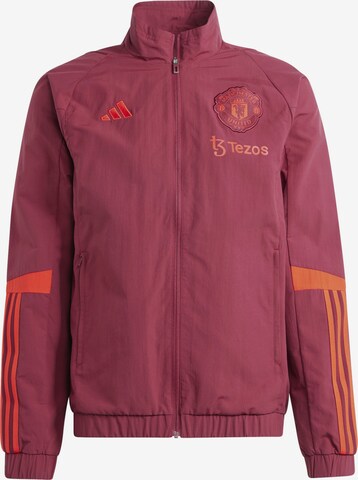 ADIDAS PERFORMANCE Athletic Jacket in Red: front