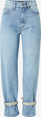 Misspap - Perna larga Calças de ganga em azul: frente
