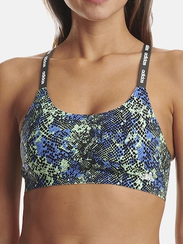 Bustier Soutien-gorge ' SCOOP LOUNGE BRA ' ADIDAS SPORTSWEAR en bleu : devant