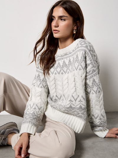 Apricot Fair Isle Cable Knit Jumper ' ' in creme, Produktansicht