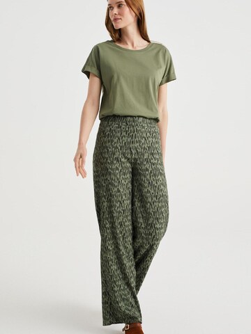 WE Fashion Wide leg Broek in Groen