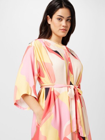 Fransa Curve Shirt Dress in Mixed colors