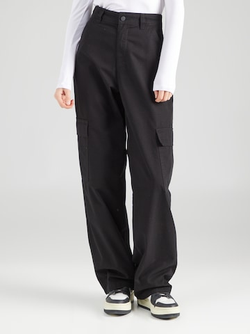 Dr. Denim Loose fit Cargo Pants 'Donna' in Black: front