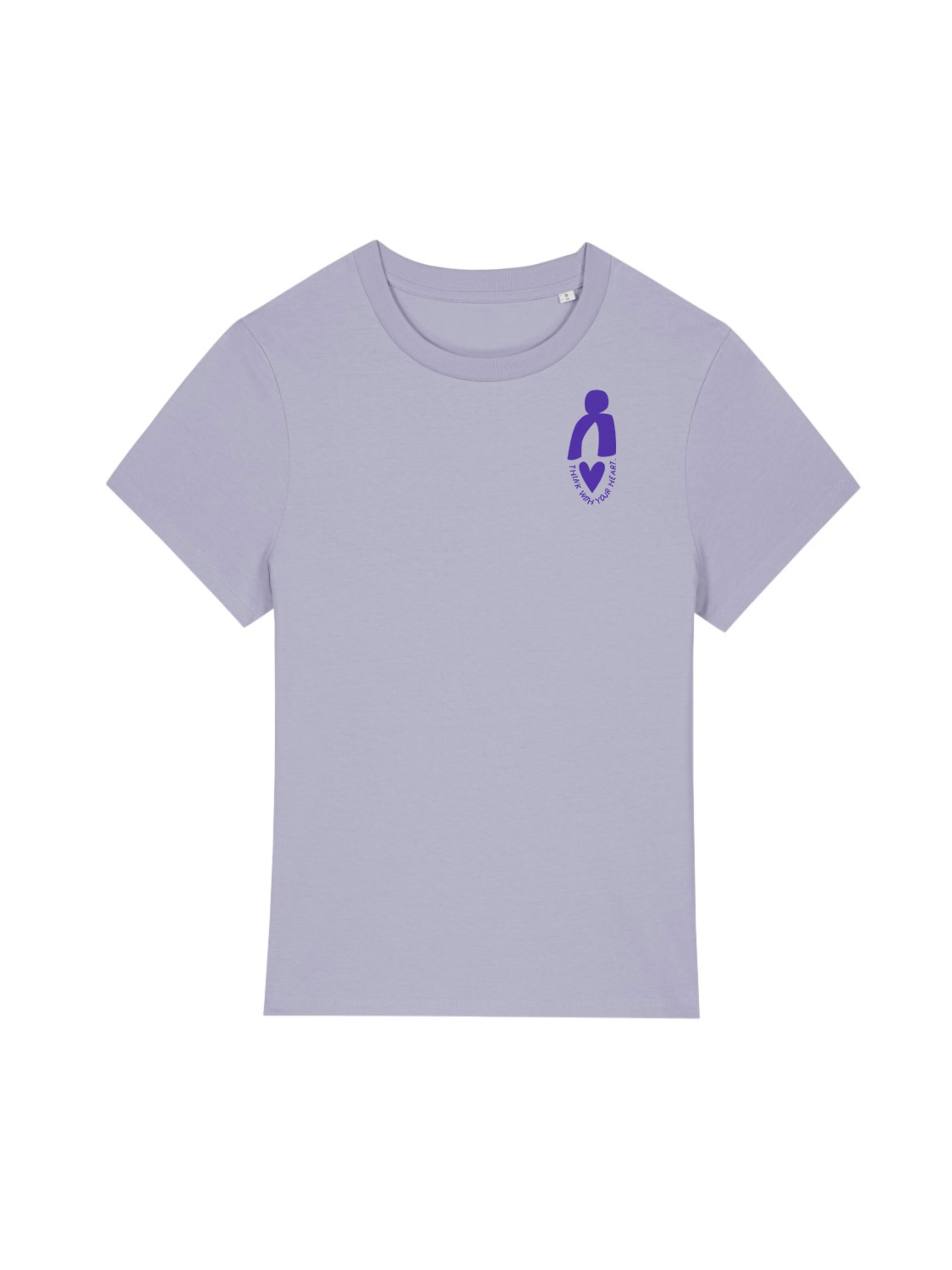 Kultgut Shirt 'Think with your Heart' in Purple: front