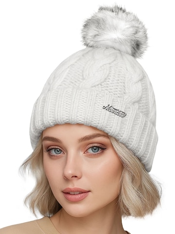 Neverless Beanie 'Caren' in White: front