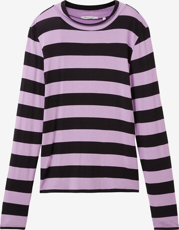 T-shirt TOM TAILOR DENIM en violet : devant