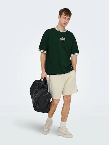 Only & Sons Футболка 'ONSLES CLASSIQUES CASPIAN' в Зеленый