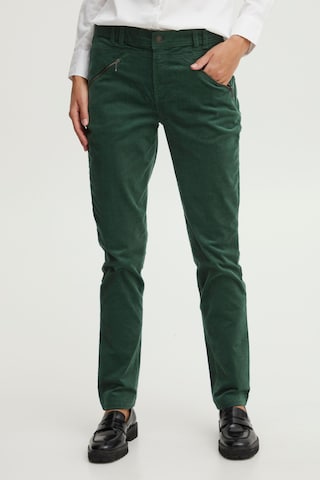 Fransa Regular Pants 'TEAN' in Green: front