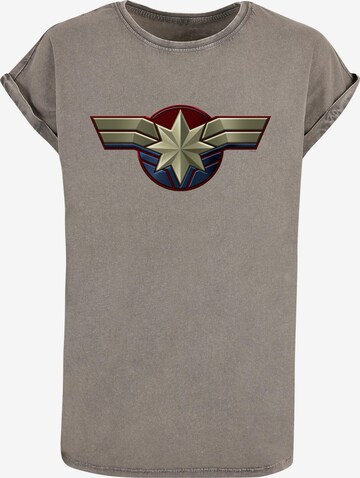 ABSOLUTE CULT Shirt 'Captain Marvel' in Grey: front