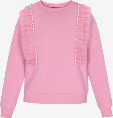 faina Sweatshirt in Roze: voorkant