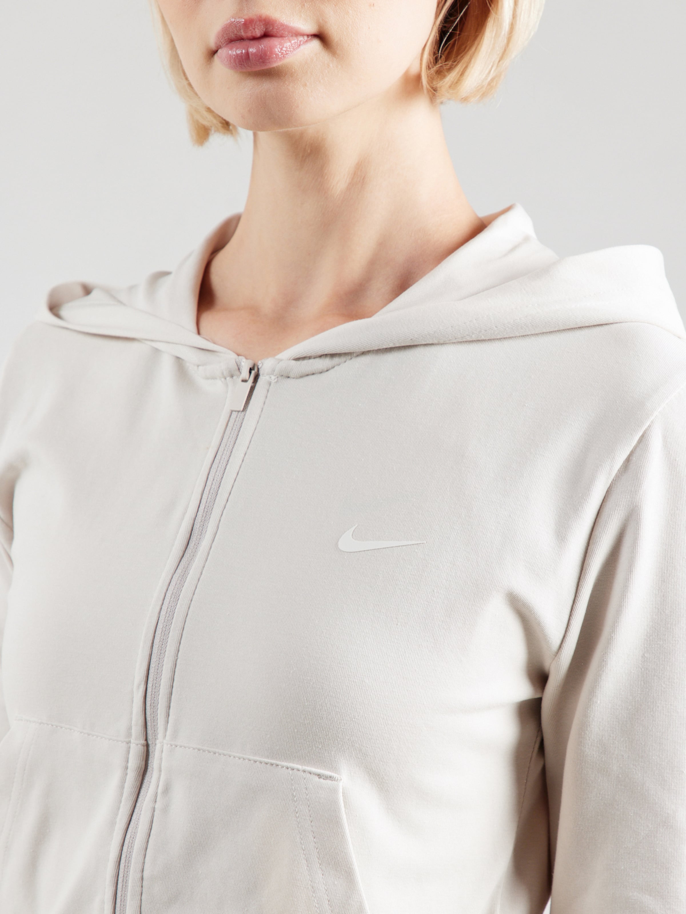 nike zip hoodie beige
