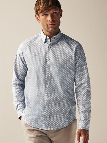 Next - Ajuste regular Camisa en azul: frente