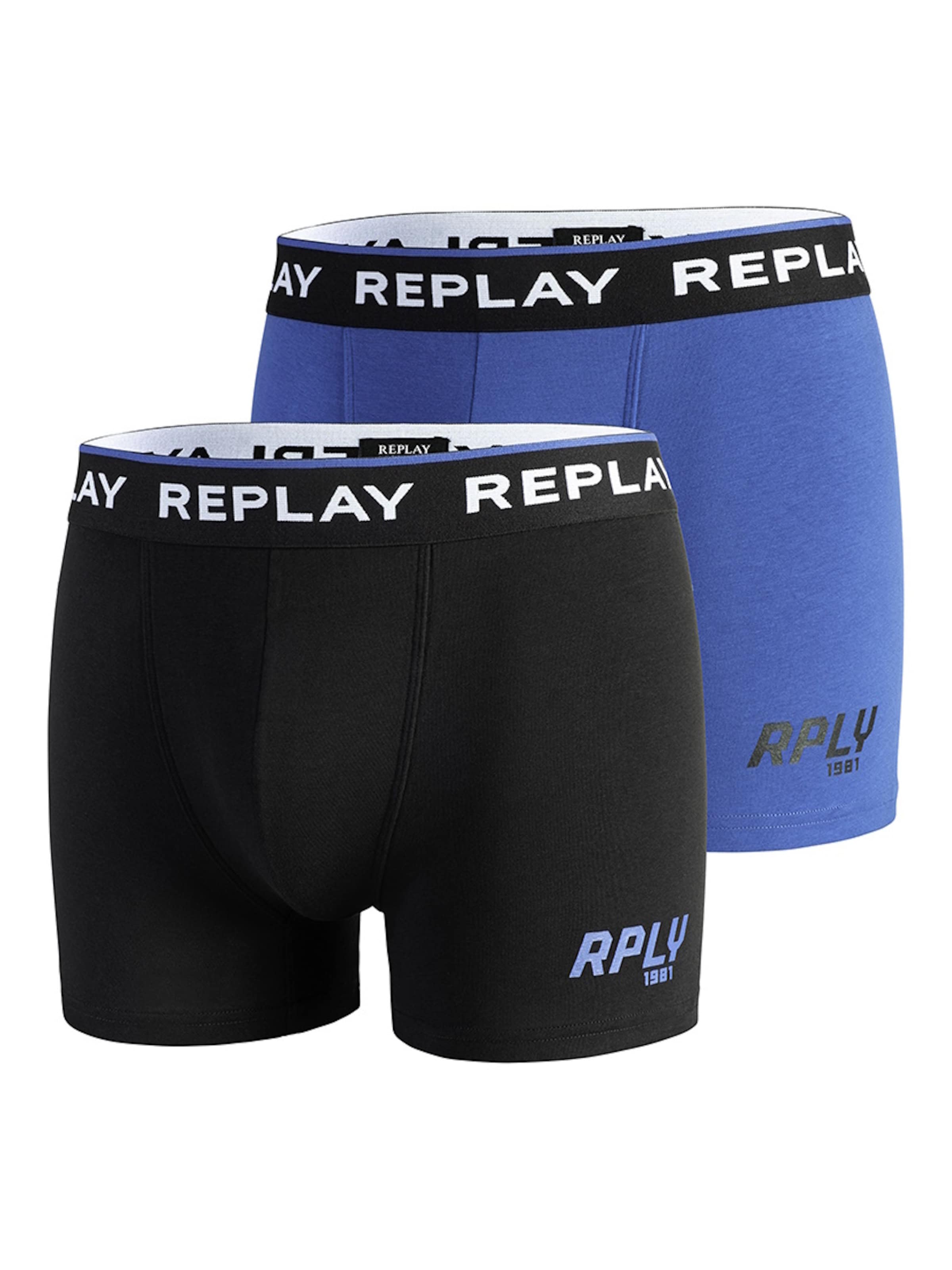 REPLAY - Calzoncillo boxer en azul: frente