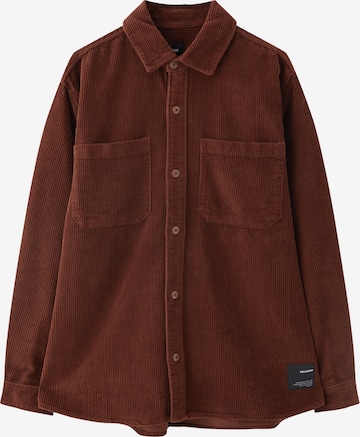 Pull&Bear Comfort Fit Skjorte i brun: forside