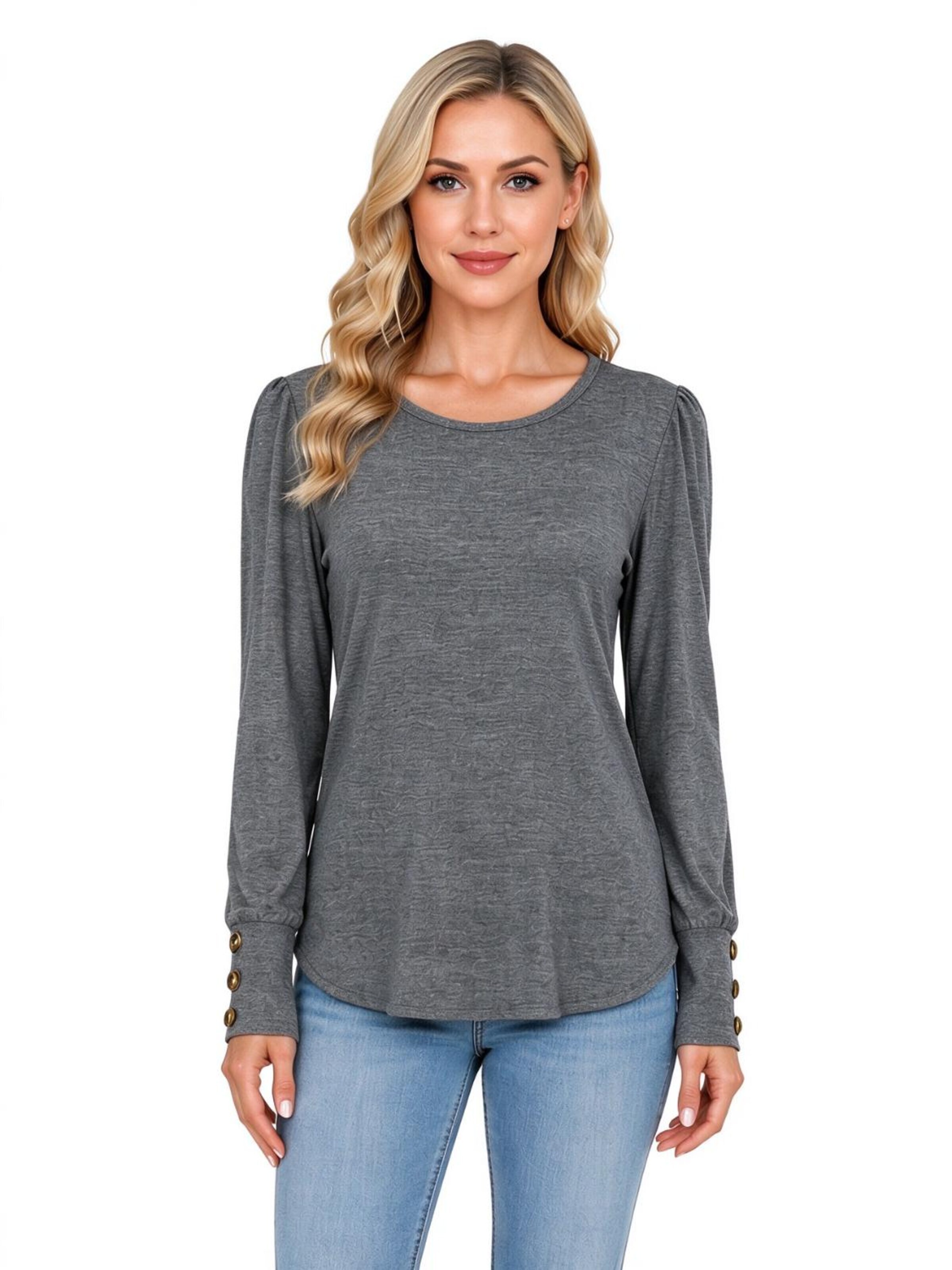 Yesfashion Shirt in Grijs: voorkant