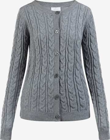 usha BLUE LABEL Knit Cardigan in Grey: front