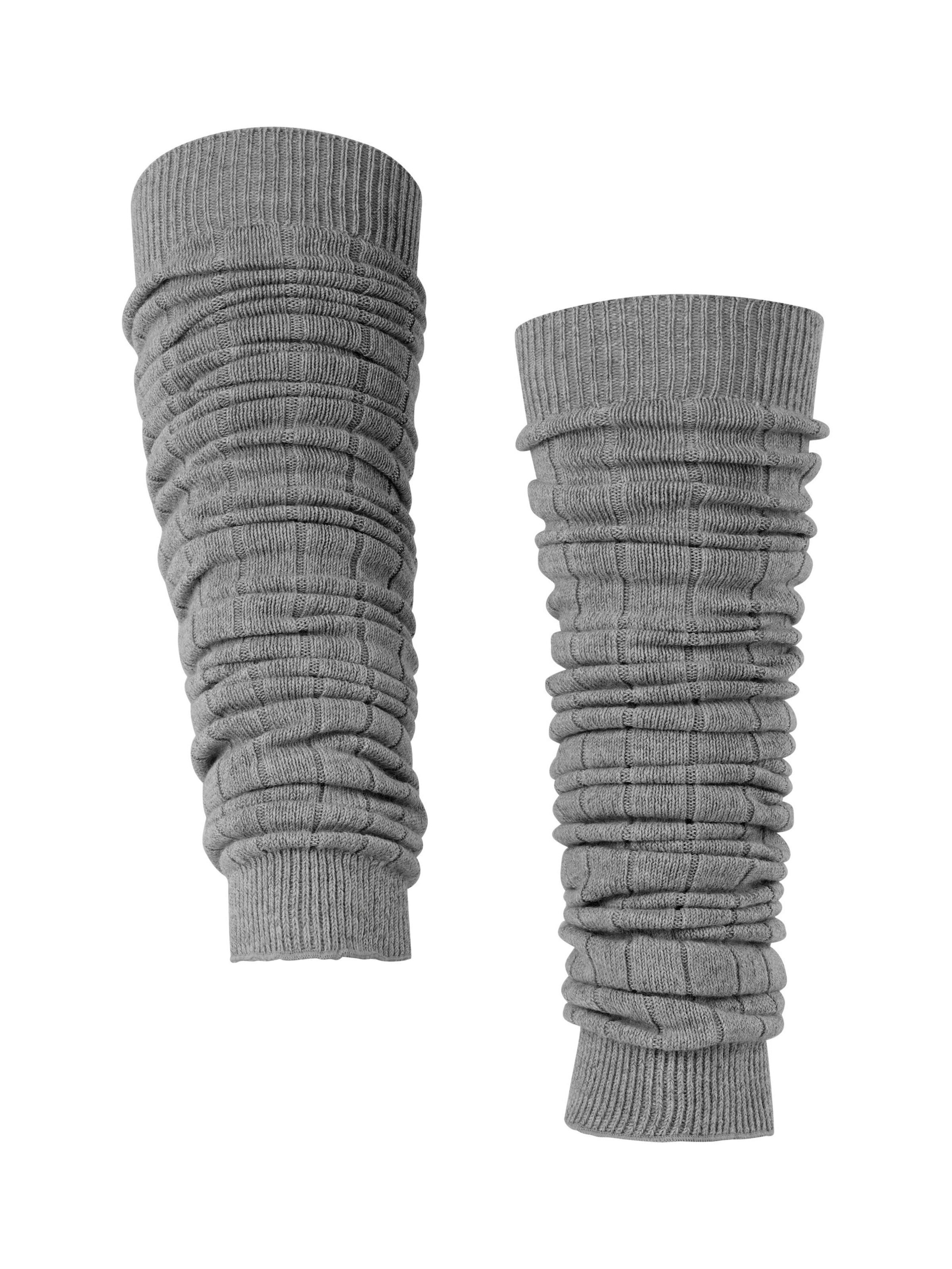 ESPRIT Leg Warmers 'Rib' in Grey
