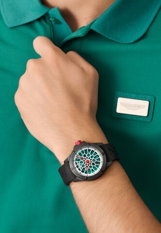 Aston Martin Analog Watch 'RIM' in Black: front