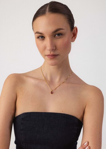 Chaîne 'Sleeky Red Heart' PURELEI en or : devant