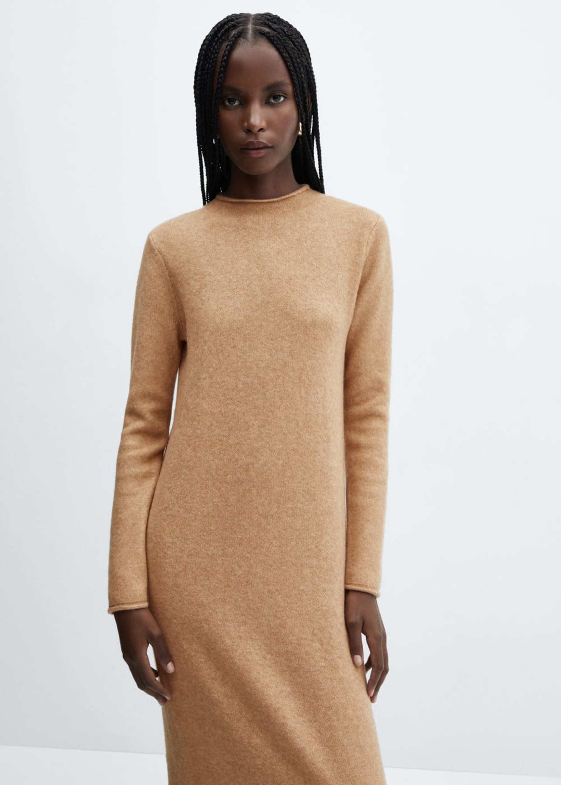 Mango robe marron hotsell