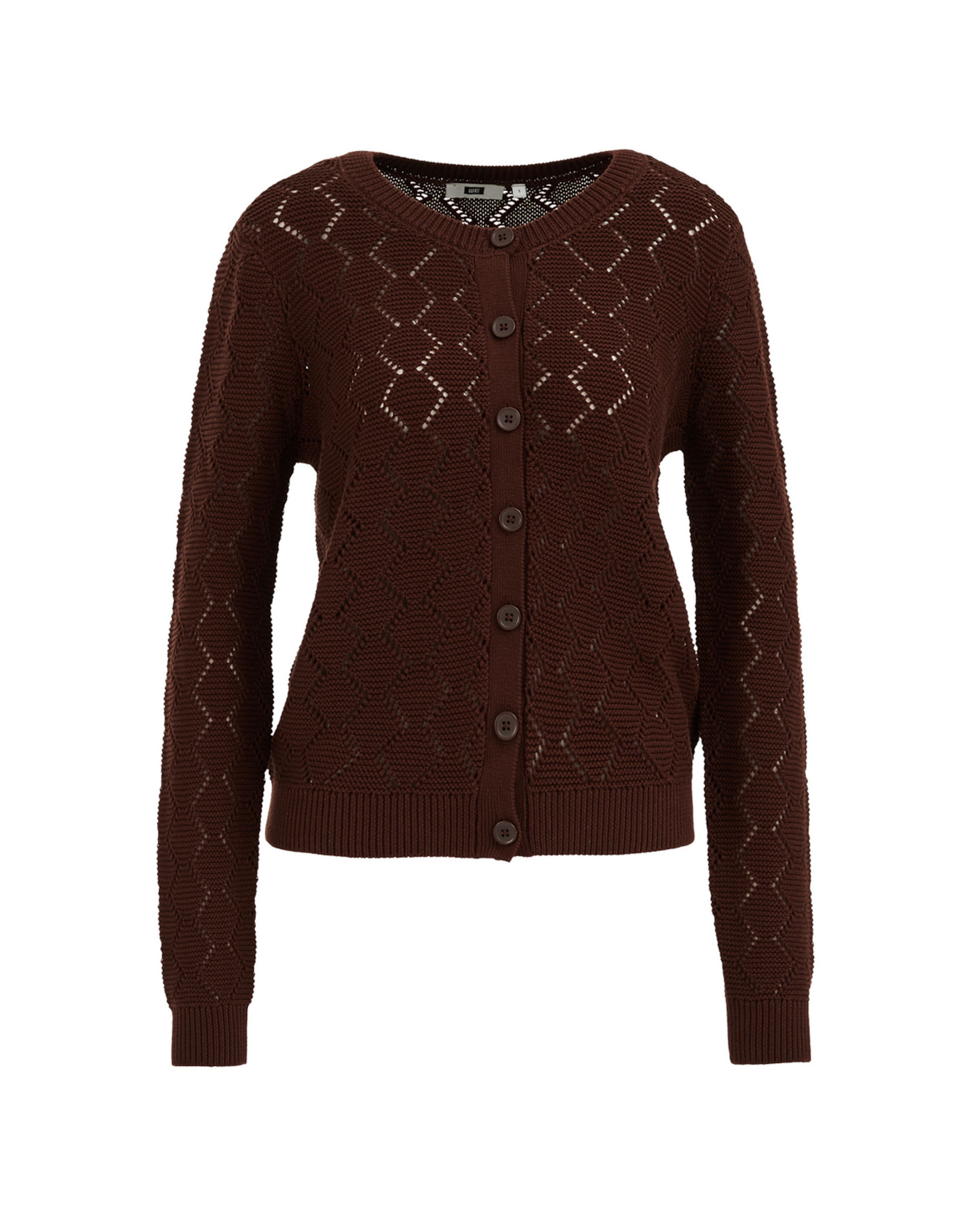 WE Fashion Strickjacke in Braun: Vorderseite