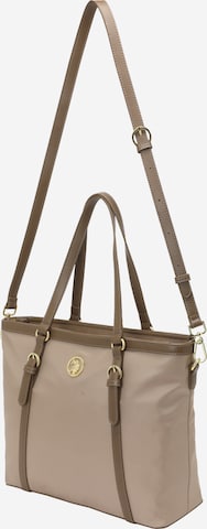 U.S. POLO ASSN. Shoppingväska 'Houston' i beige: framsida