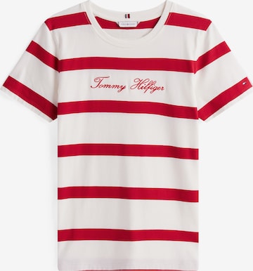 T-shirt TOMMY HILFIGER en rouge : devant