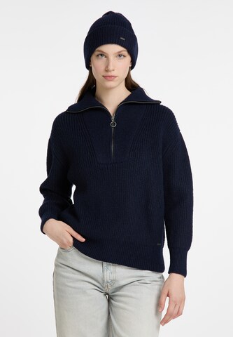 DreiMaster Vintage Muts in Blauw: voorkant