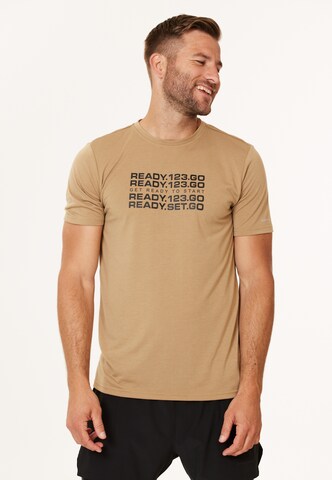 ENDURANCE Performance Shirt 'Paikaer' in Brown: front