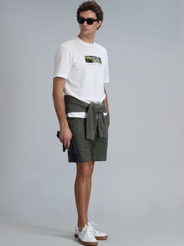 Coupe slim Pantalon 'Zegler' Lufian en vert