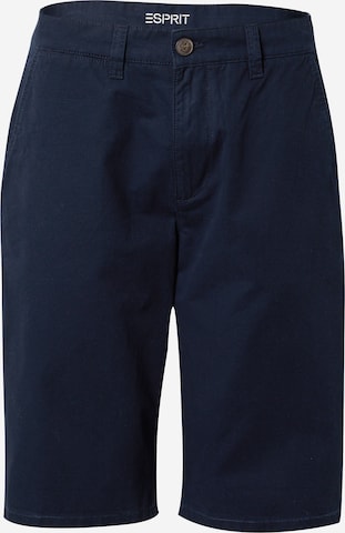 ESPRIT Regular Chino Pants 'Sus' in Blue: front