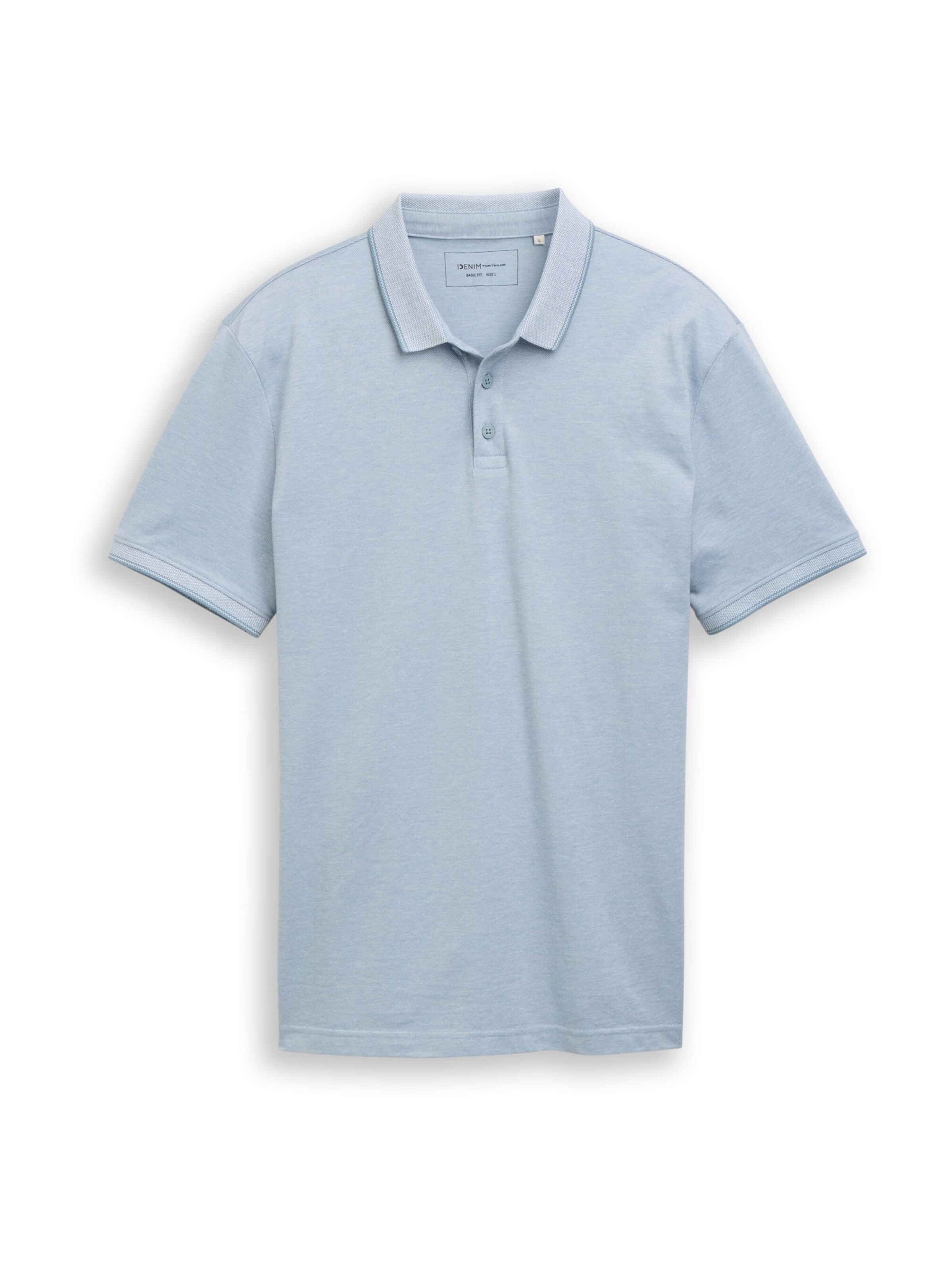 TOM TAILOR DENIM Poloshirt in hellblau, Produktansicht