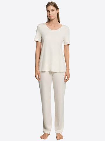 Pyjama ' Anilla ' Hanro en blanc : devant