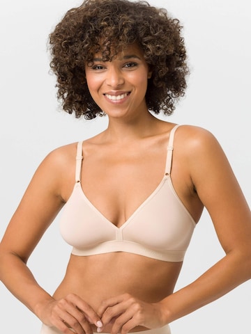 BeeDees Triangle Bra 'Soft-BH Microfun N ohne Bügel' in Beige: front