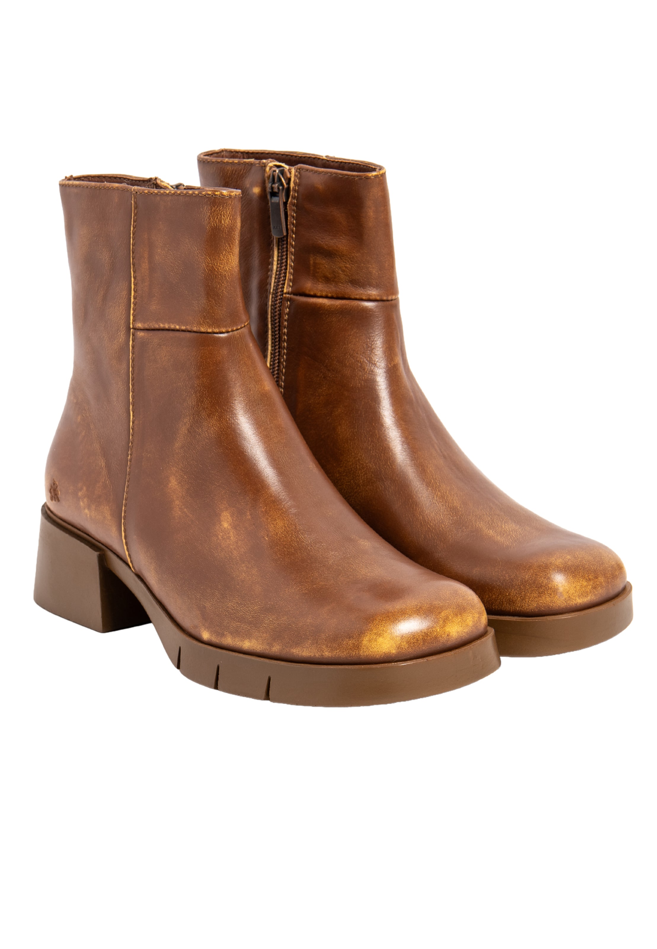 ART - Botas pelo tornozelo em castanho