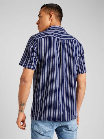 anerkjendt Regular fit Button Up Shirt 'LEO' in Blue