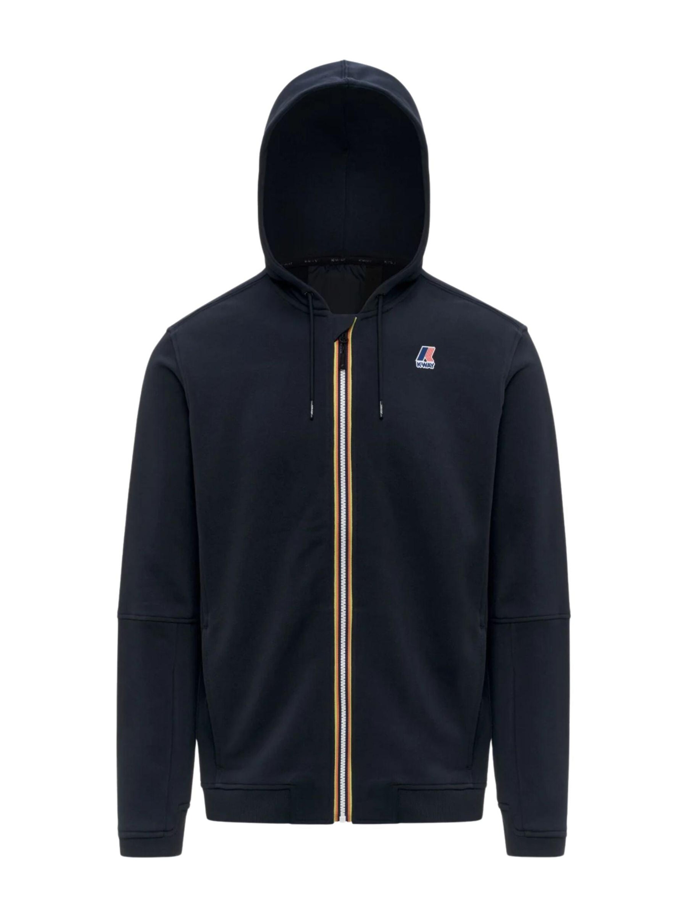 K-Way Sweatshirt 'K-WAY PROSPER POLY COTTON FELPA' in Blauw: voorkant
