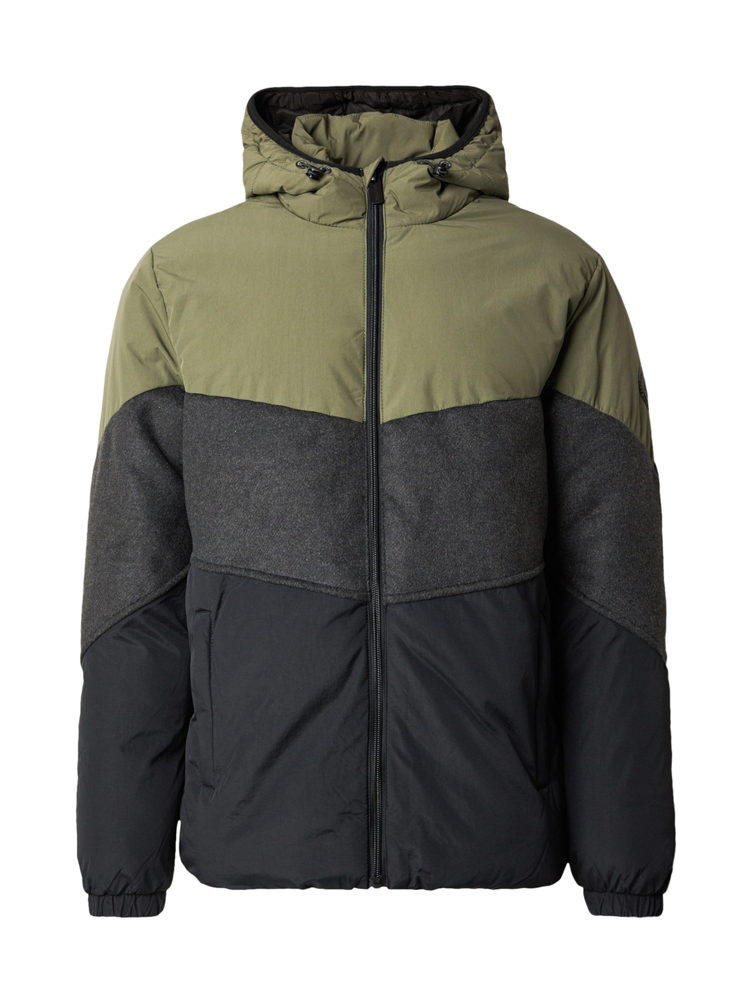 INDICODE JEANS Between-Season Jacket in Green: front