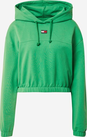 Sweat-shirt Tommy Jeans en vert : devant