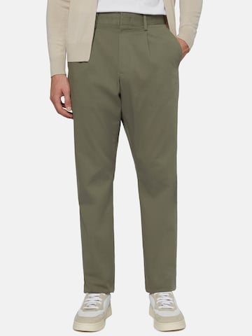 Coupe slim Pantalon à pince Boggi Milano en vert : devant