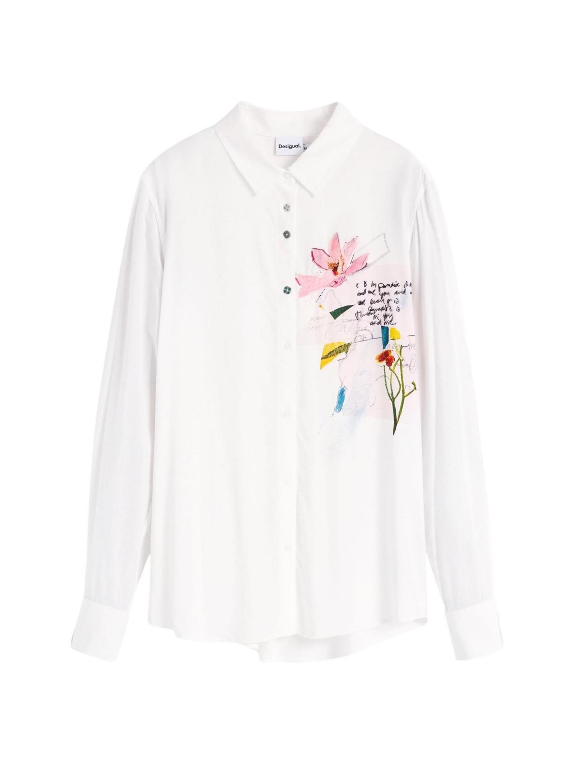 Chemisier 'CAM_TAMESIS 26WWCW12' Desigual en blanc : devant