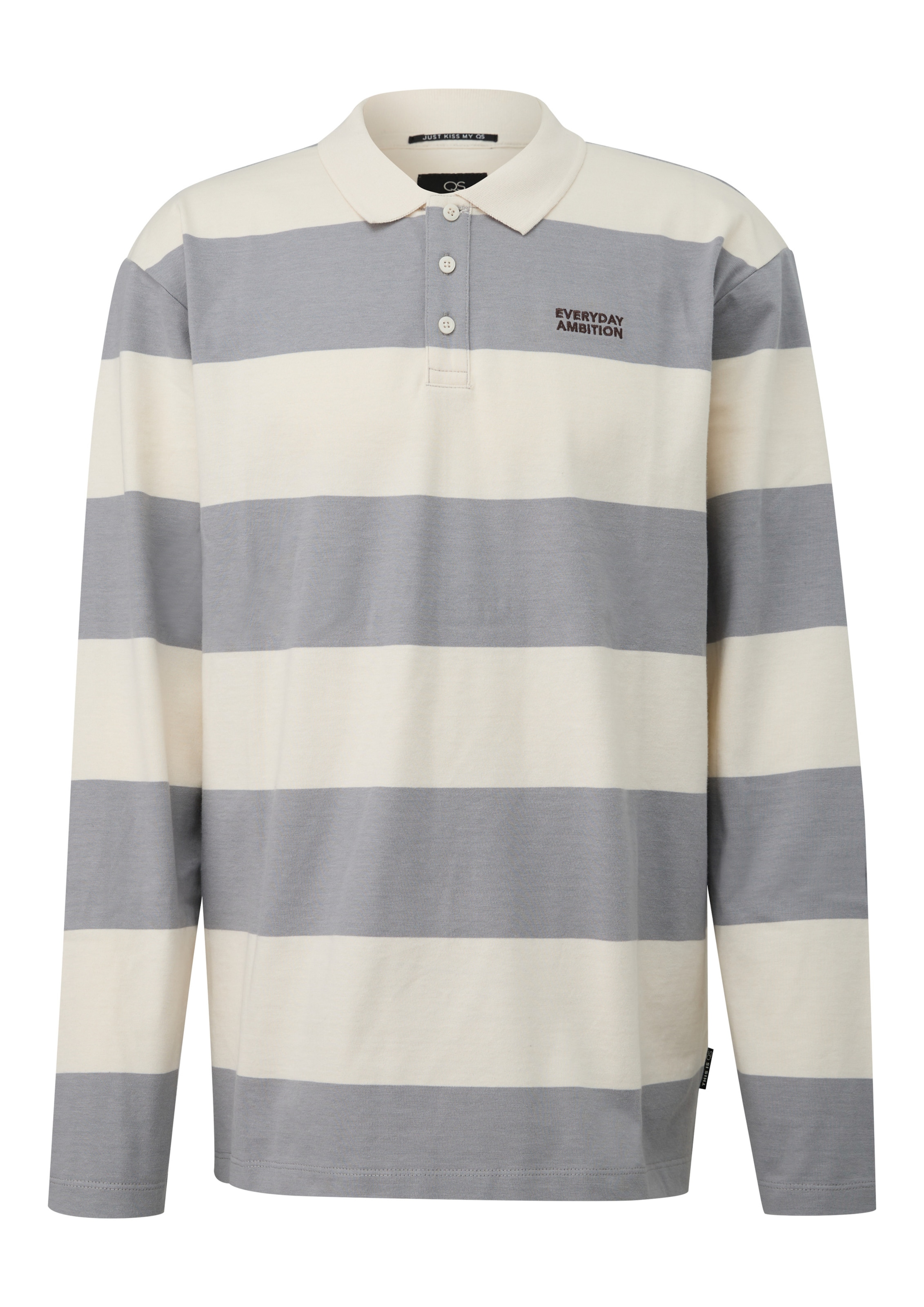 T-Shirt QS en gris : devant