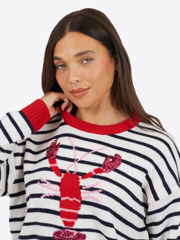 BRAVE SOUL Trui 'Lobster' in Wit