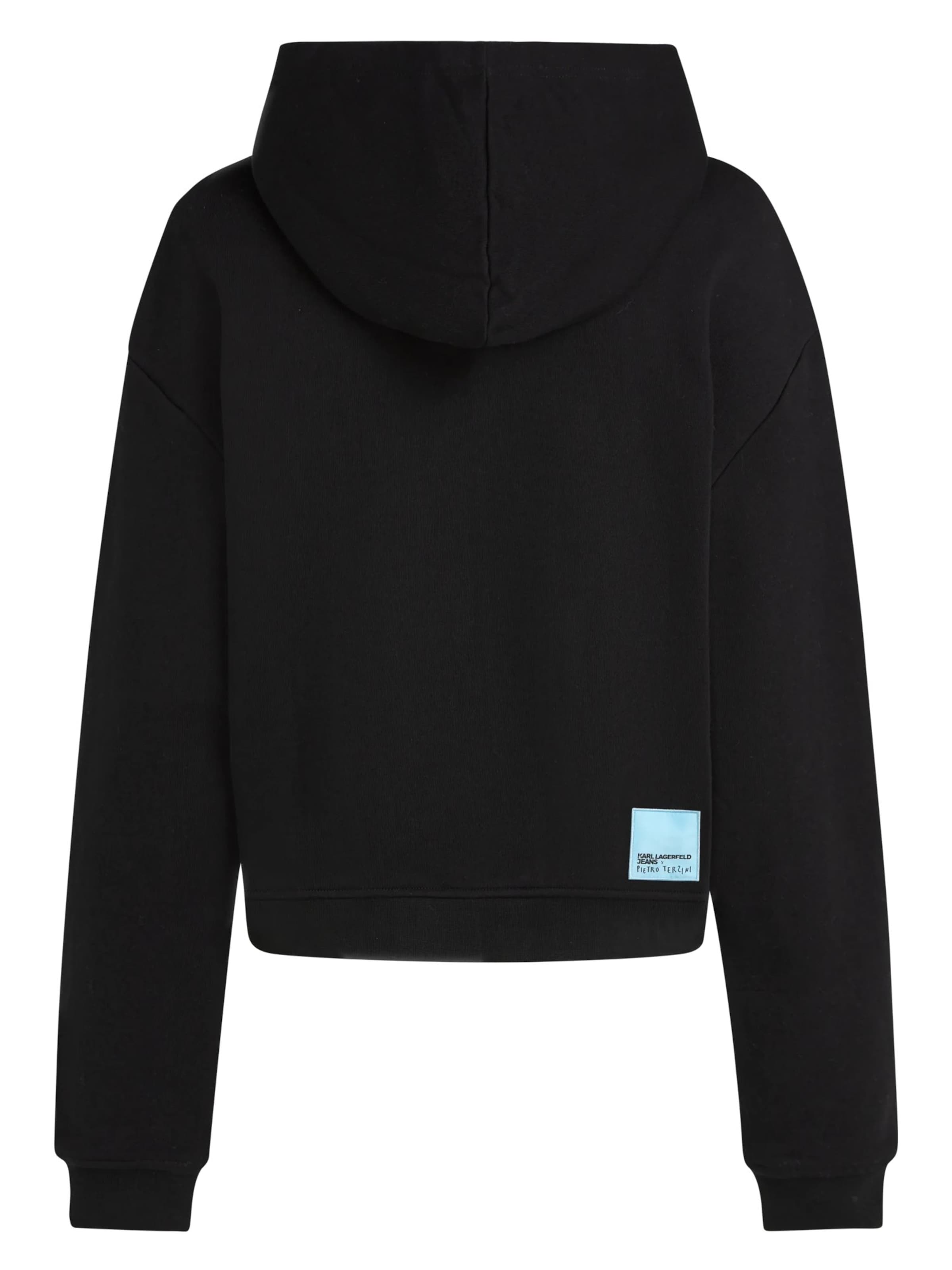 KARL LAGERFELD JEANS Sweatshirt ' KLJ X Pietro Terzini Boxy Kapuzenpullover ' i sort