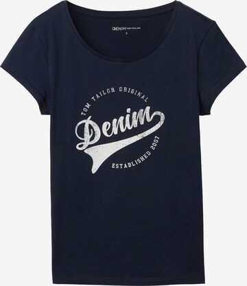 TOM TAILOR DENIM T-Shirt in Blau: predná strana